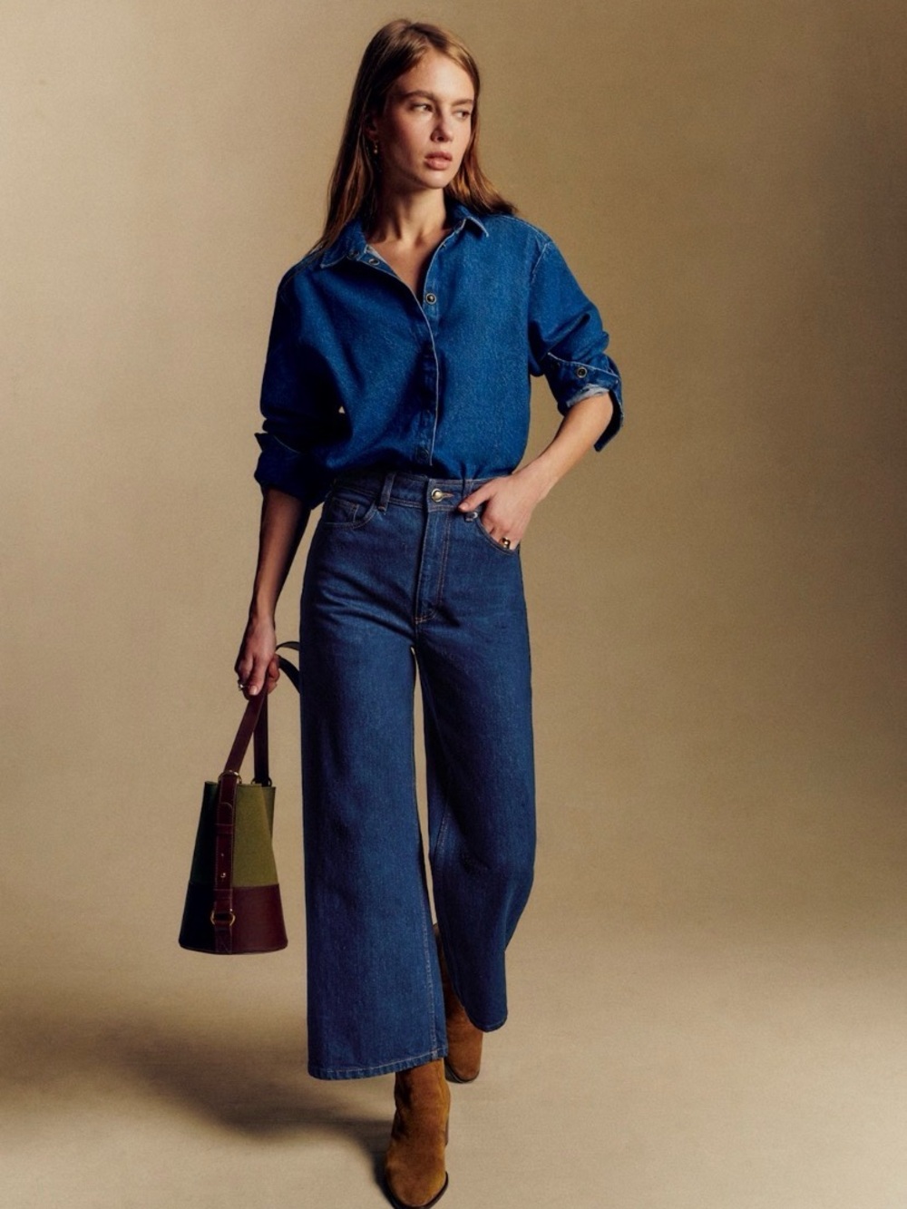 Sézane Le Crop jeans in Indigo